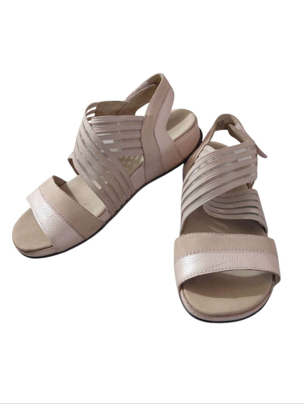 Romika Women's Blush Leather Multi-Strap Slingback Sandals Size 7.5-8